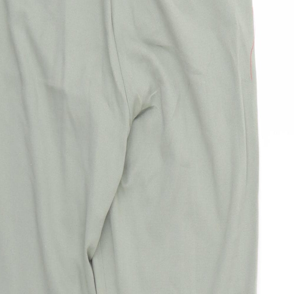 M&S Womens Green   Trousers  Size 12 L26 in - Elastic Waist