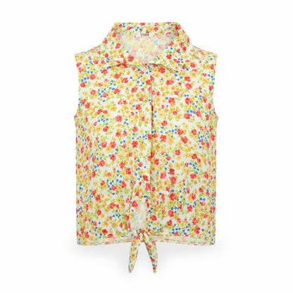 Womens UK Size 8 New Look Yellow Basic Button-Up