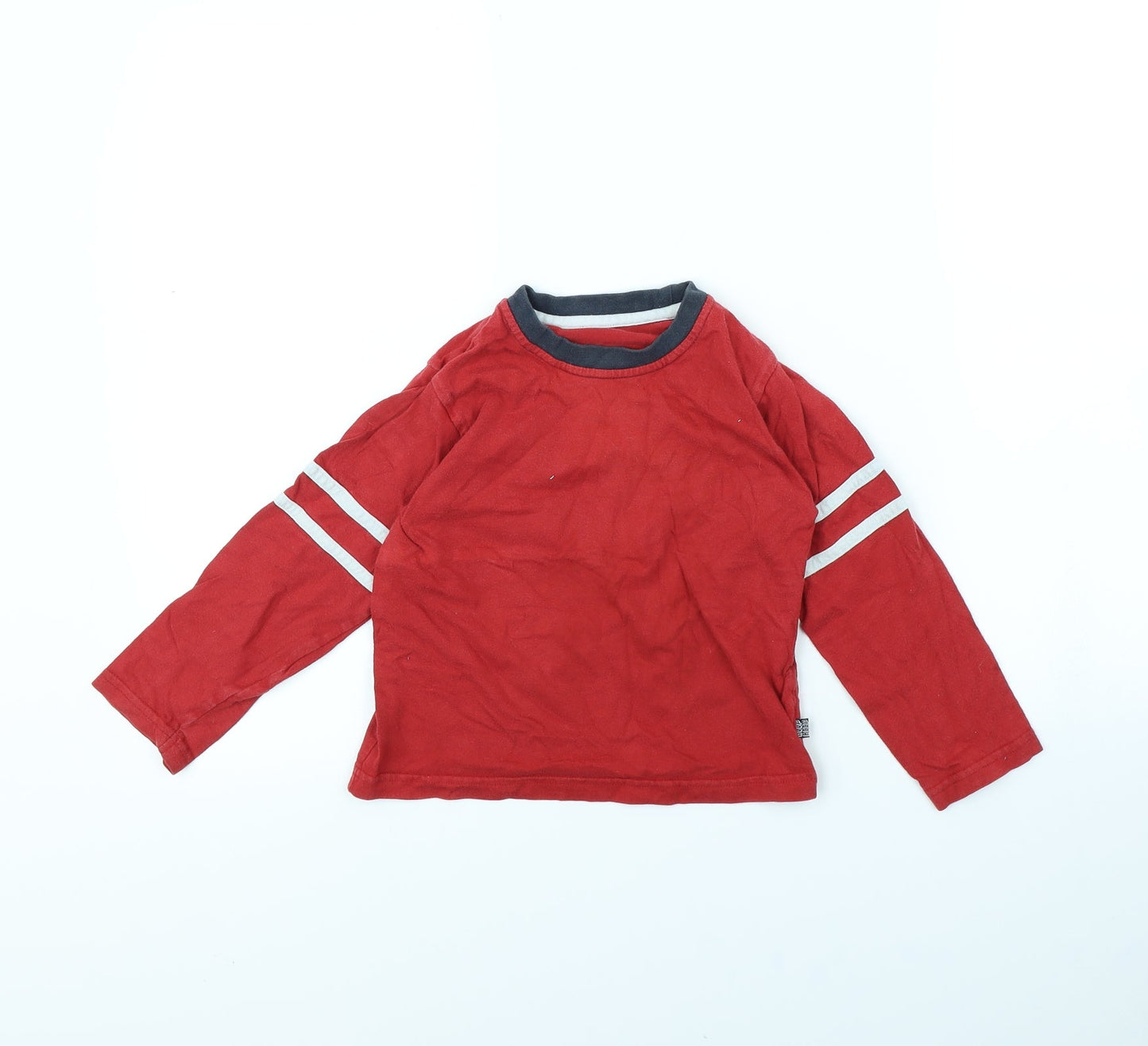 m&s Girls Red   Basic T-Shirt Size 4 Years