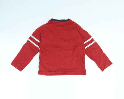 m&s Girls Red   Basic T-Shirt Size 4 Years