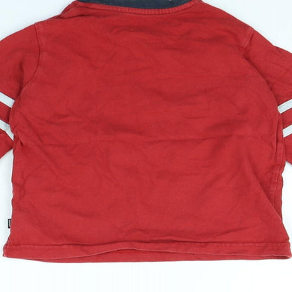 m&s Girls Red   Basic T-Shirt Size 4 Years