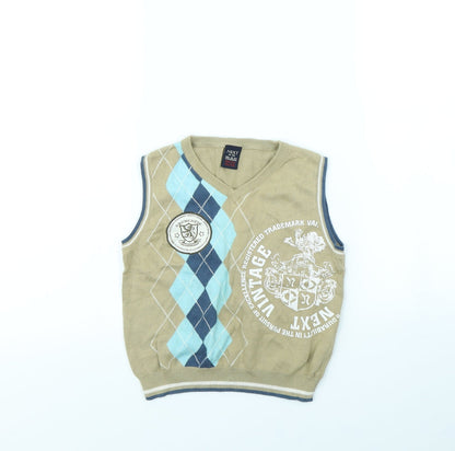Next Boys Beige   Pullover Jumper Size 2 Years