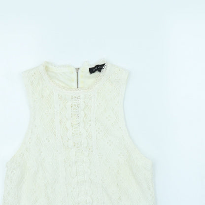 New Look Girls White   Basic Tank Size 12 Years