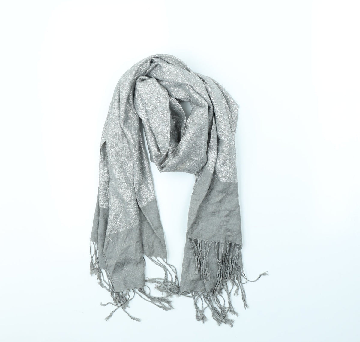 Preworn Womens Silver    Scarf