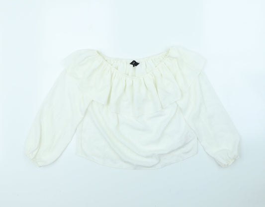 New Look Womens Ivory   Basic Blouse Size 8