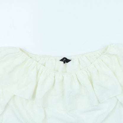 New Look Womens Ivory   Basic Blouse Size 8