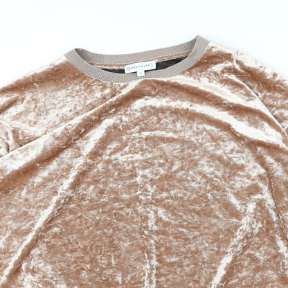 Warehouse Womens Pink  Velvet Pullover Jumper Size M