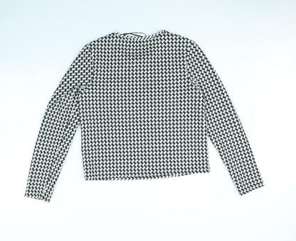 George Womens White Herringbone  Pullover Jumper Size 12