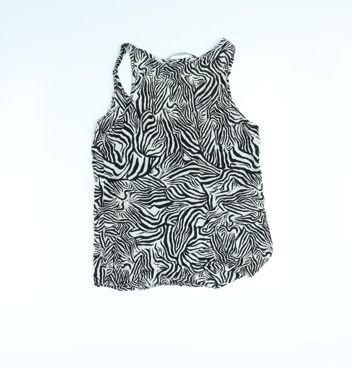 Womens UK Size M Zara White Basic Tank