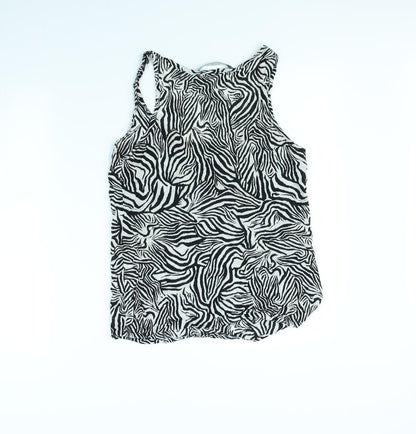 Womens UK Size M Zara White Basic Tank