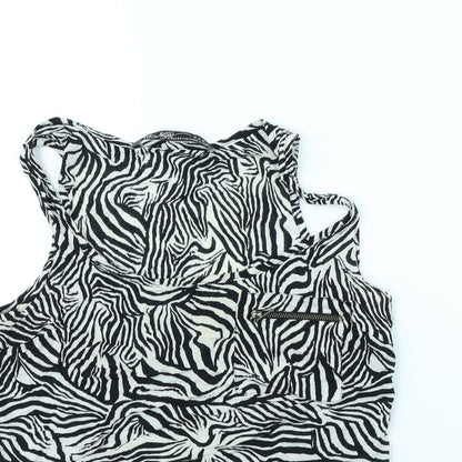 Womens UK Size M Zara White Basic Tank