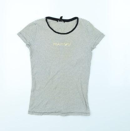 Womens UK Size M Mango White Basic T-Shirt