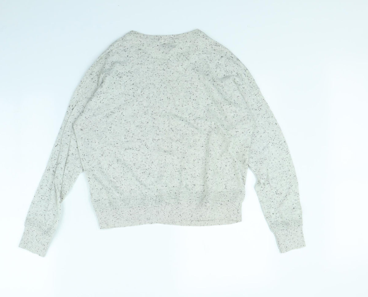Topshop Womens Grey Polka Dot  Pullover Jumper Size 10