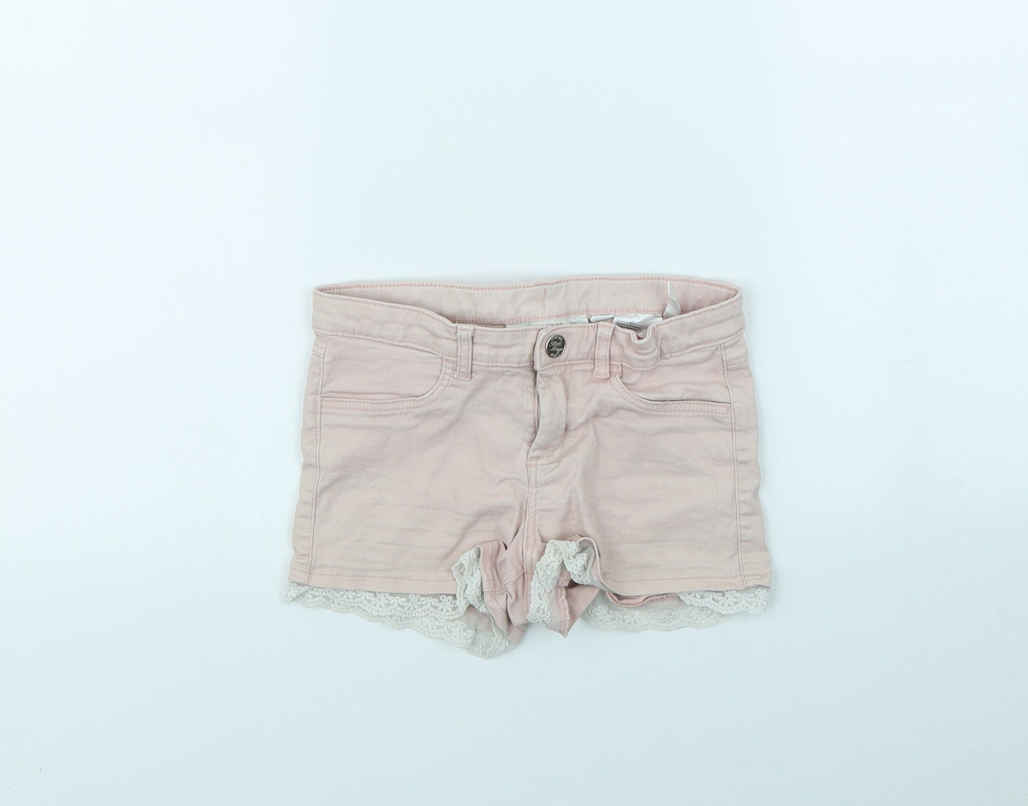 H&M Boys Pink  Denim Cargo Shorts Size 8 Years