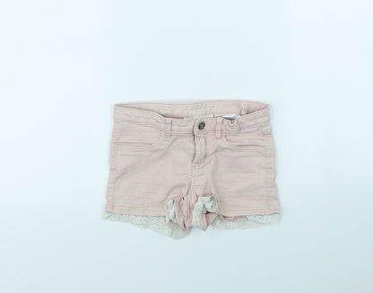 H&M Boys Pink  Denim Cargo Shorts Size 8 Years