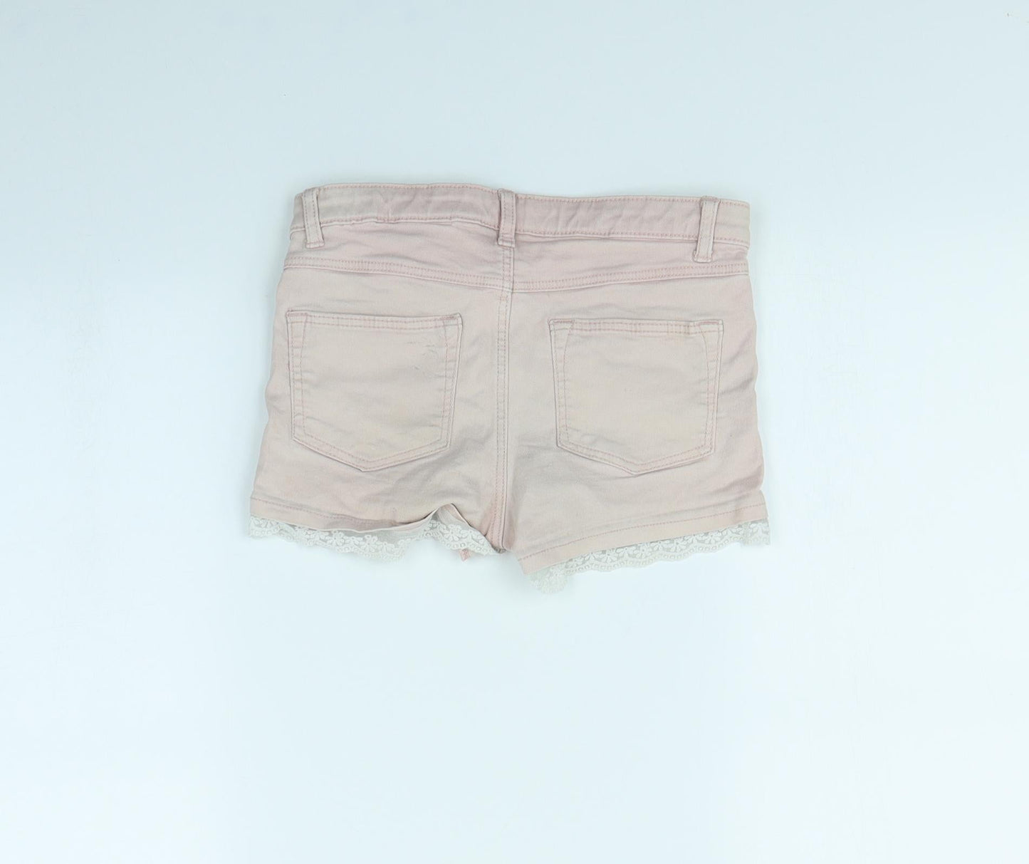 H&M Boys Pink  Denim Cargo Shorts Size 8 Years