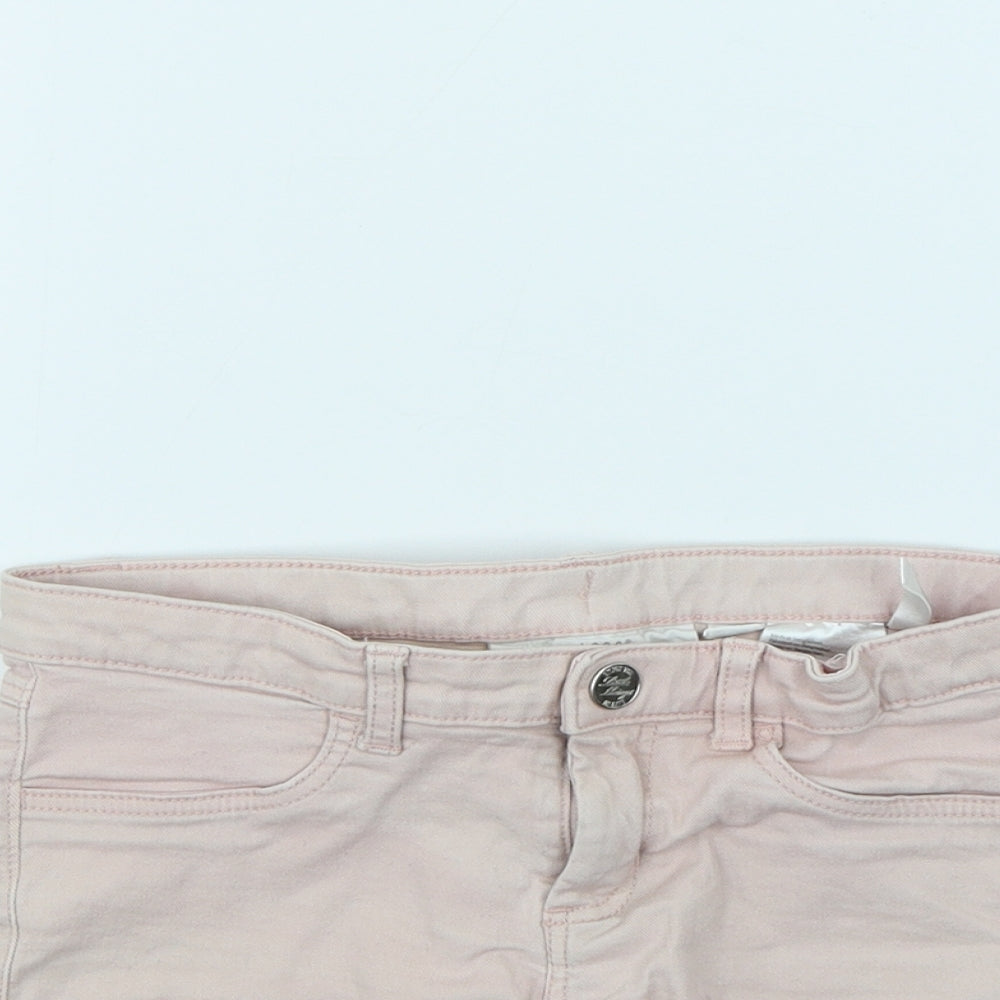 H&M Boys Pink  Denim Cargo Shorts Size 8 Years