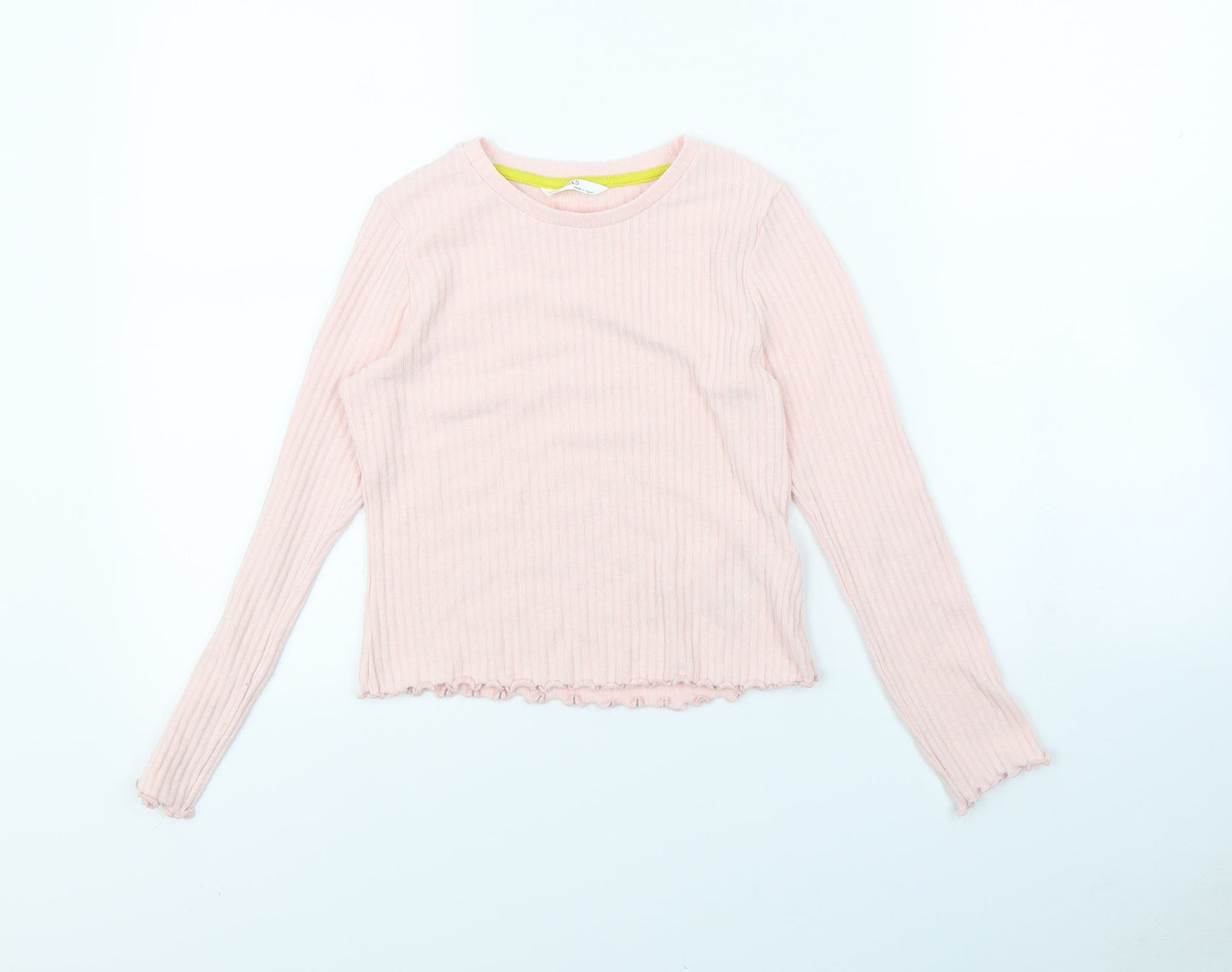 m&s Girls Pink   Basic Blouse Size 9 Years