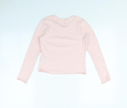 m&s Girls Pink   Basic Blouse Size 9 Years