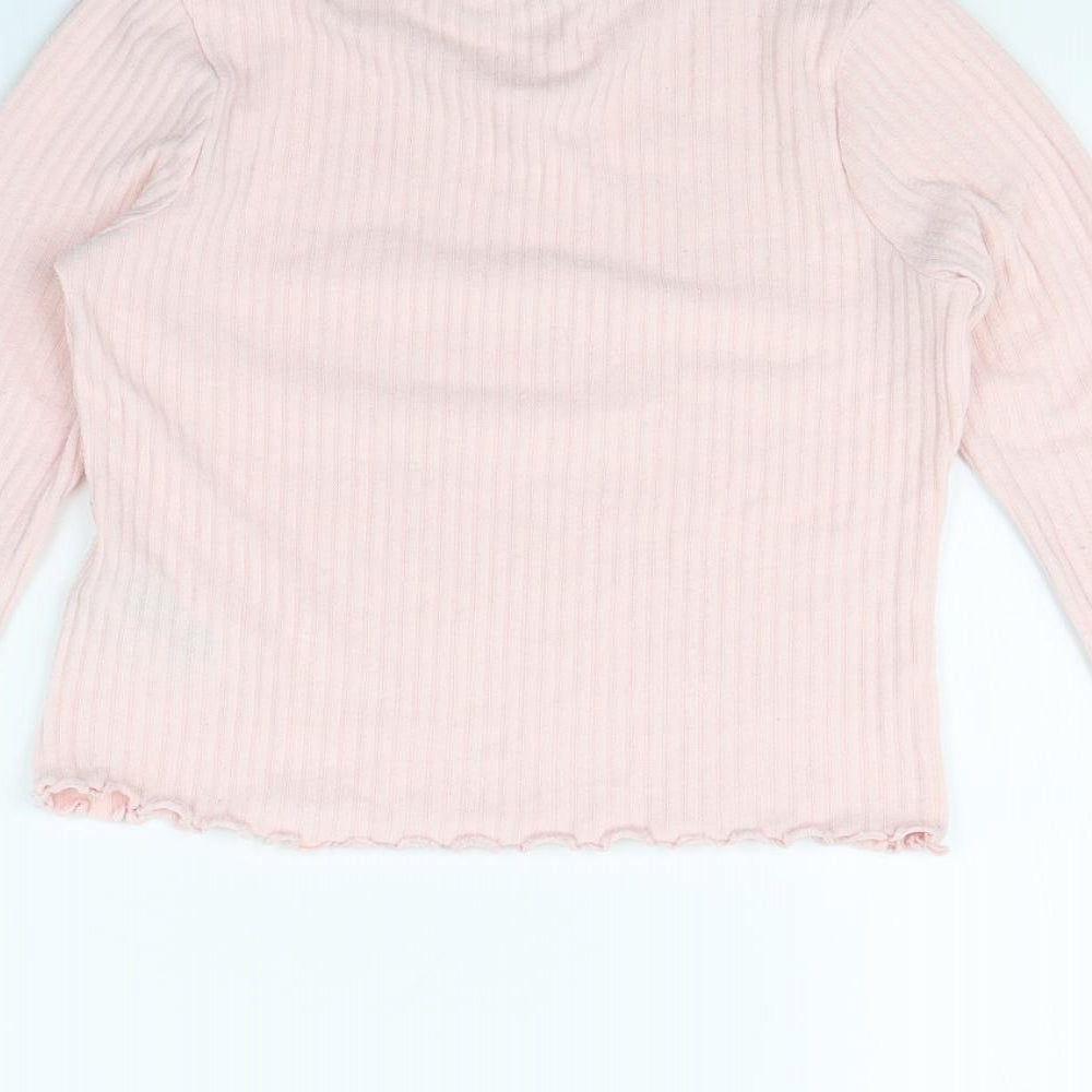 m&s Girls Pink   Basic Blouse Size 9 Years
