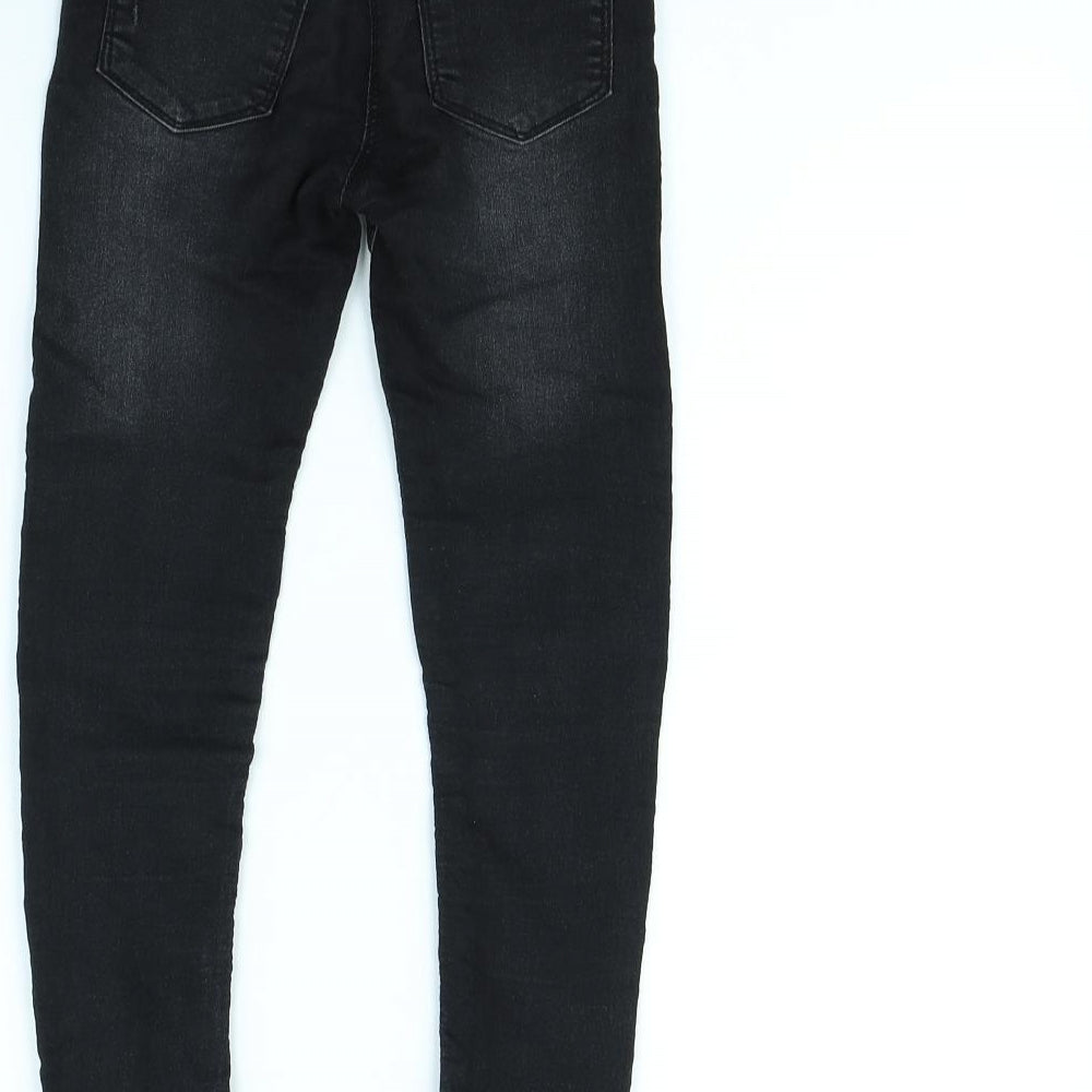 Preworn Girls Black   Skinny Jeans Size 8 Years