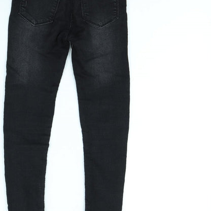 Preworn Girls Black   Skinny Jeans Size 8 Years