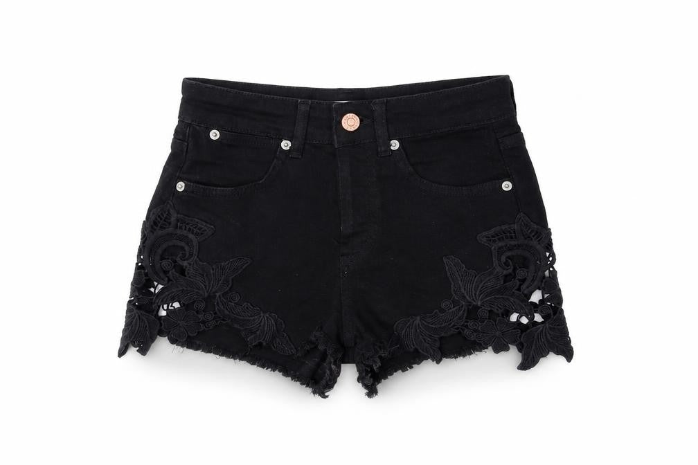 Womens UK Size 25 in Topshop Regular Fit Cut-Off Shorts