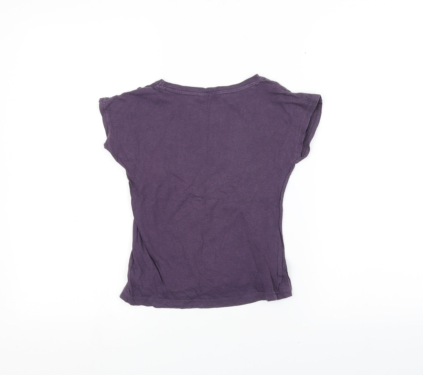 Miss E-vie Girls Purple   Basic T-Shirt Size 8-9 Years  - Love Heart