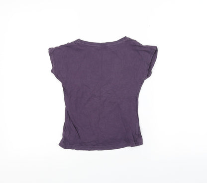 Miss E-vie Girls Purple   Basic T-Shirt Size 8-9 Years  - Love Heart