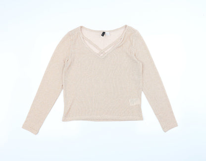 H&M Womens Beige   Pullover Jumper Size L