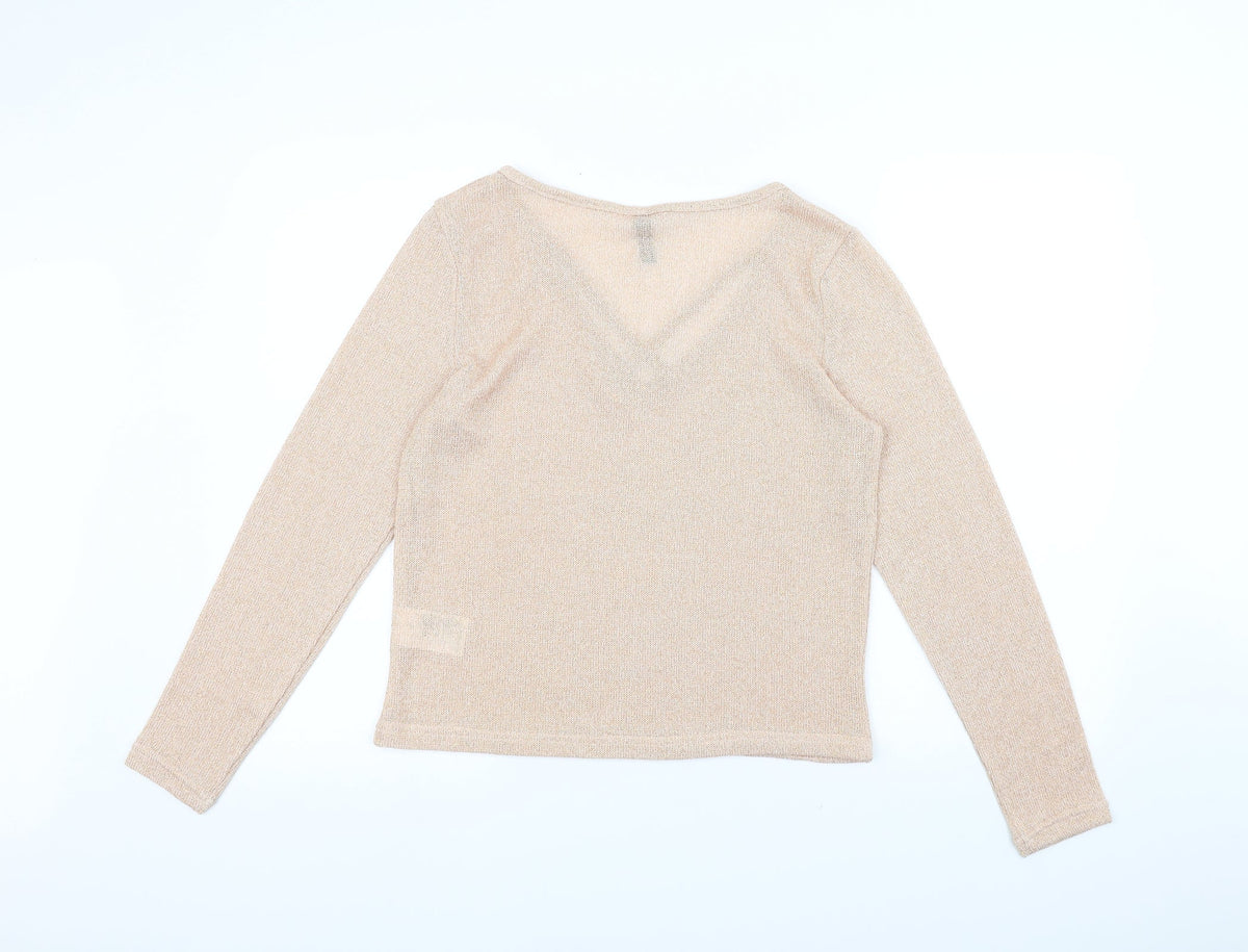 H&M Womens Beige   Pullover Jumper Size L