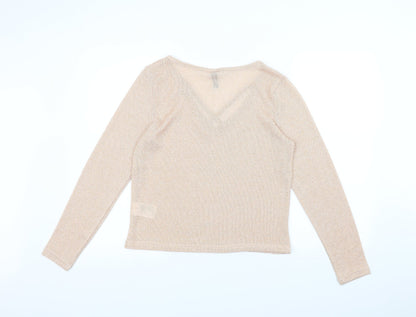 H&M Womens Beige   Pullover Jumper Size L