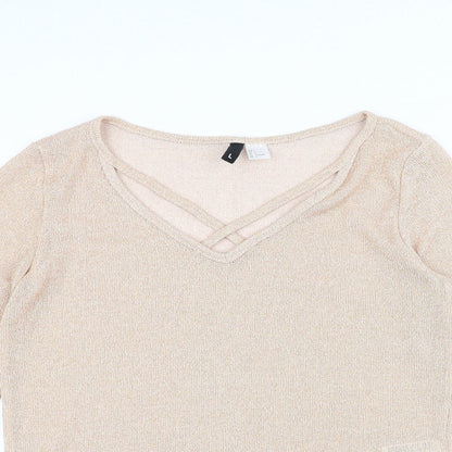 H&M Womens Beige   Pullover Jumper Size L