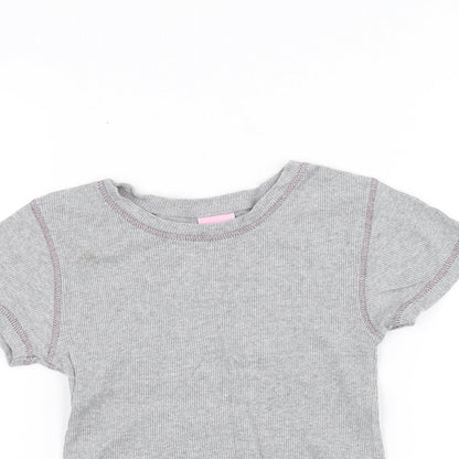 Cherokee Girls Grey   Basic T-Shirt Size 9-10 Years