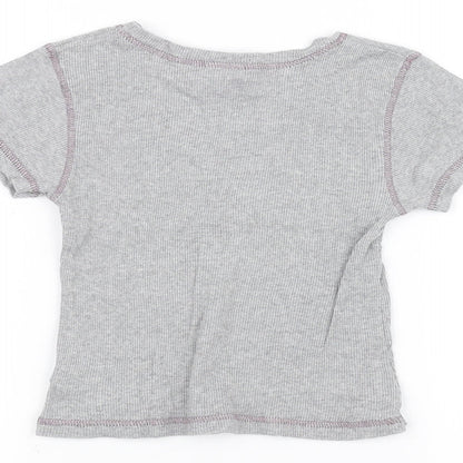 Cherokee Girls Grey   Basic T-Shirt Size 9-10 Years