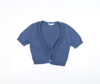 BHS Womens Blue  Knit Jacket Coat Size 12