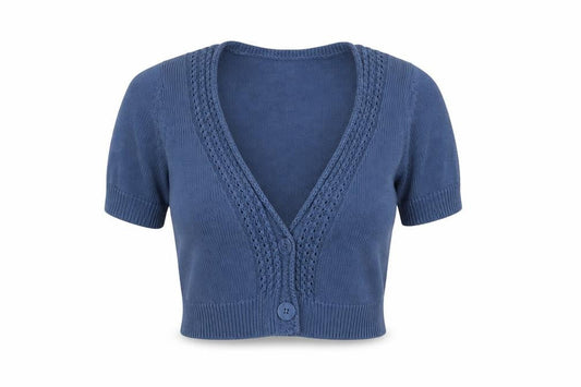 BHS Womens Blue  Knit Jacket Coat Size 12