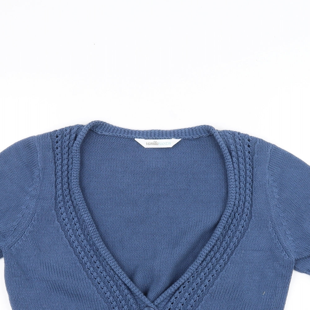 BHS Womens Blue  Knit Jacket Coat Size 12