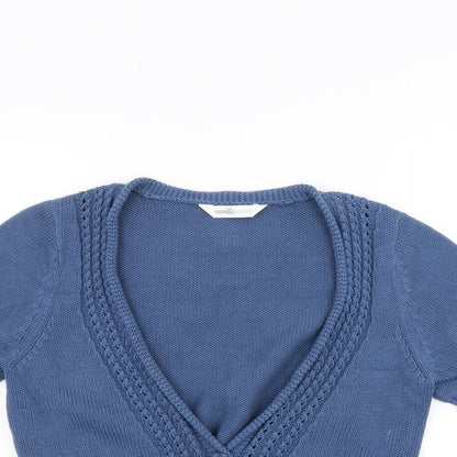 BHS Womens Blue  Knit Jacket Coat Size 12