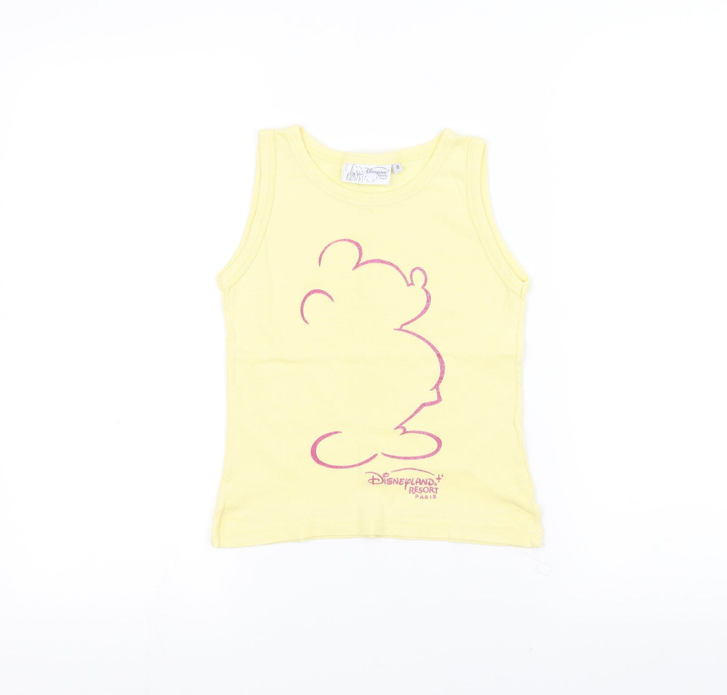 Disney Girls Yellow   Basic Tank Size 10 Years