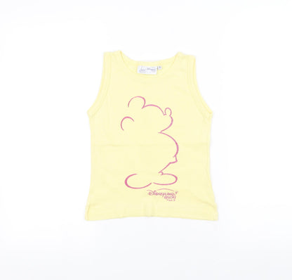 Disney Girls Yellow   Basic Tank Size 10 Years