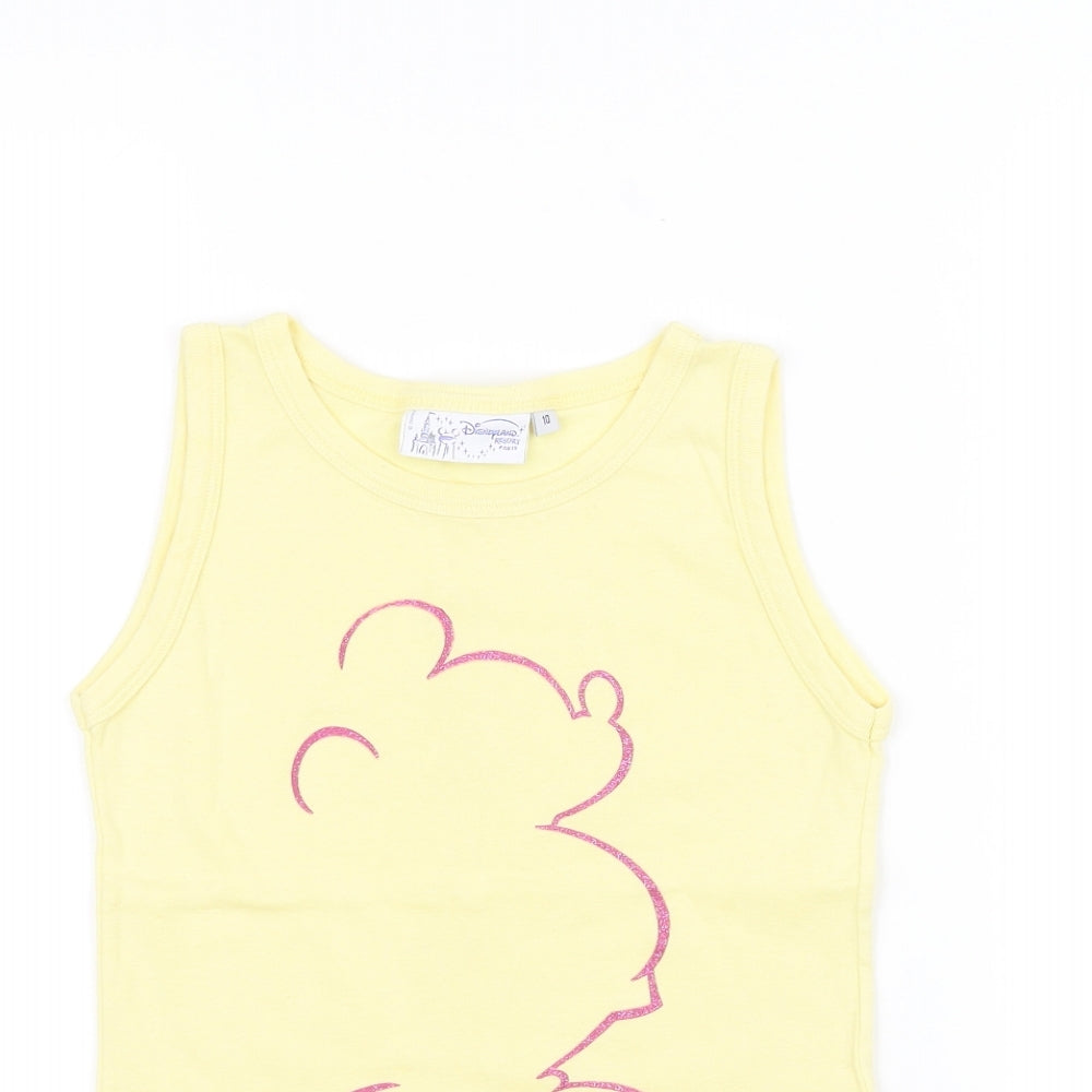 Disney Girls Yellow   Basic Tank Size 10 Years