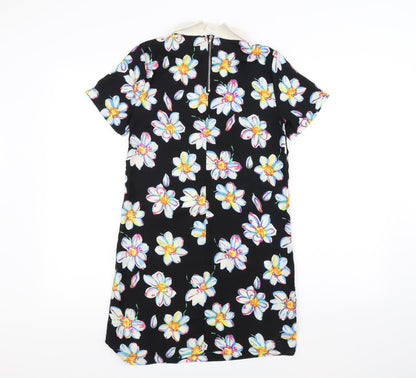 Womens UK Size XS glamourous Black Basic Polo