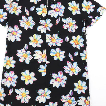 Womens UK Size XS glamourous Black Basic Polo