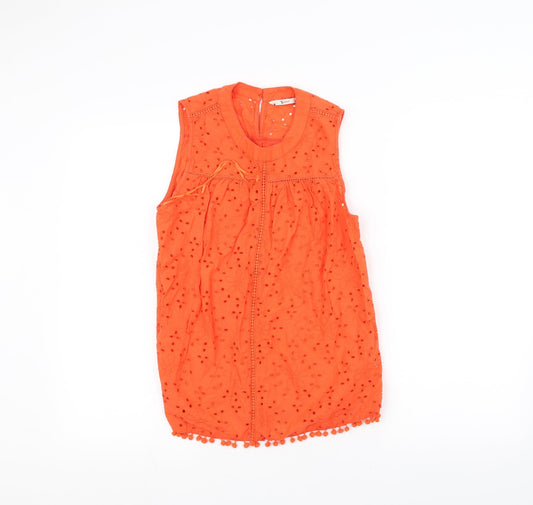 TU Womens Orange   Basic T-Shirt Size 10