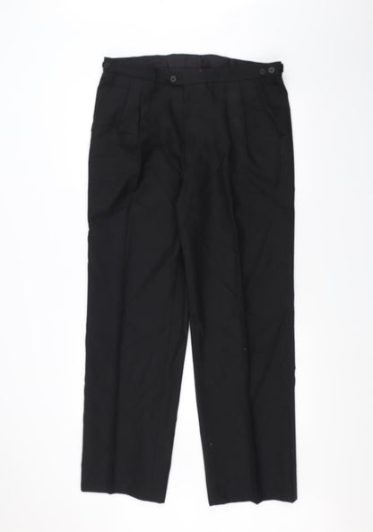 Premiere Mens Black   Trousers  Size 34 L30 in