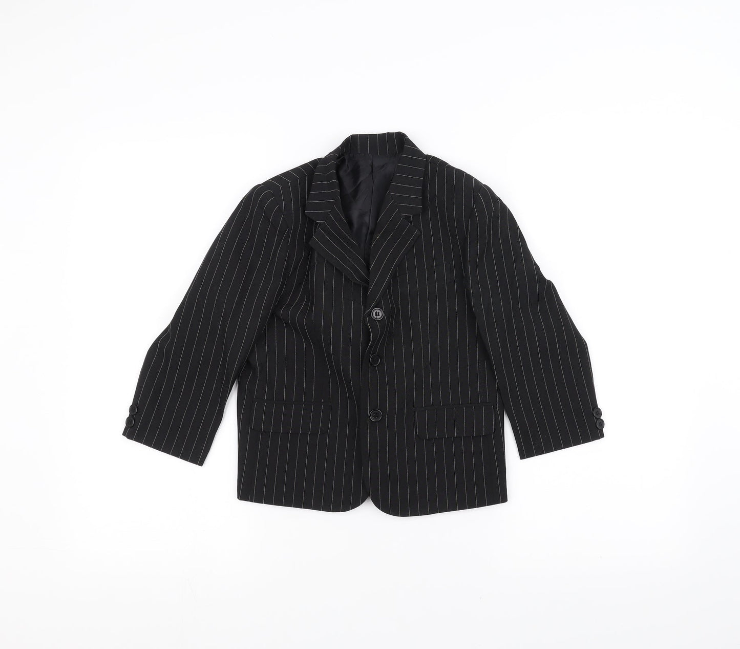 Preworn Boys Blue Striped  Jacket  Size 3 Years