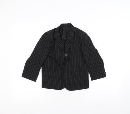 Preworn Boys Blue Striped  Jacket  Size 3 Years