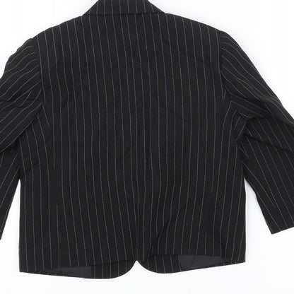 Preworn Boys Blue Striped  Jacket  Size 3 Years