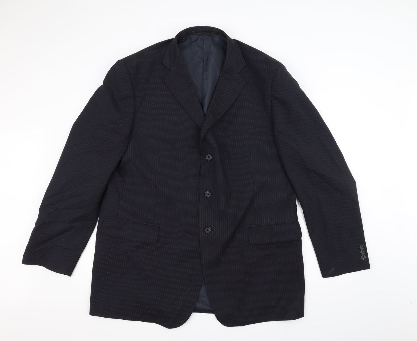 Mens UK Size 46 Marks and Spencer Regular Blue Suit Jacket
